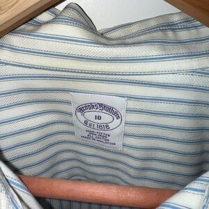 Brooks Brothers Women’s Blue and White Striped Dress Shirt